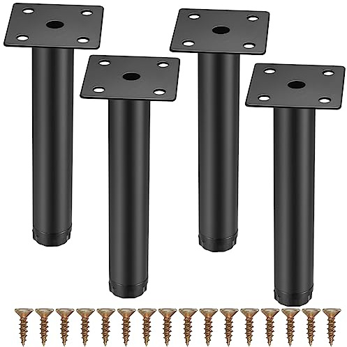 Fulushouxi 4 Pcs Furniture Legs, 7/18cm Adjustable Furniture Support Feet, Metal Sofa Replacement Support Feet Legs for Sofa Table Chair Desk Kitchen Cupboard Cabinets Legs Feet