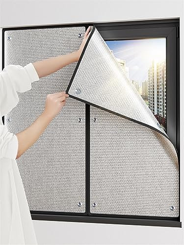 NEPHRA Sun Room Heat Reflective Window Film, 6mm Aluminum Foil Insulation Foil, Thermal Window Film, For Conservatory Roof Bathroom Blinds Window House Patio (Size : 60x70cm)