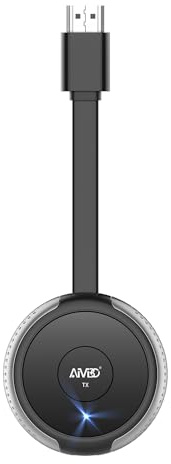 Wireless HDMI Transmitter, DRYMOKINI HDMI Wireless Transmitter für Streaming Medien von Laptop/PC/Kamera/PS5 zu HDTV/Projektor/Monitor, Unterstützt bis zu 8 TXS, Silber