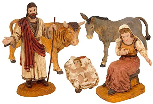 AC - Set de Figuras del Nacimiento belén - Fabricación en durexina - Ideal para belén navideño, Figuras Decorativas, Nacimiento, Pesebre, Navidad.