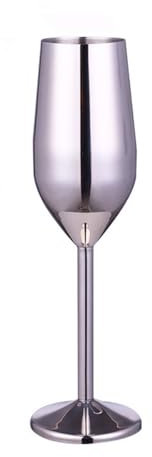 YILDEX Copa de champán de Acero Inoxidable Copa de Vino Tinto Copa de cóctel Bar Restaurante Copa Alta