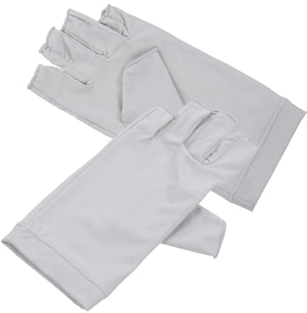 FRCOLOR 2 pares de guantes UV de manicura, guantes sin dedos, para mujer, protección UV, protección contra rayos, de manos, contra rayos