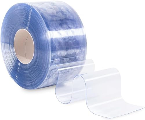 Galeone - Biancheria e Tessuti | Tenda a Lamelle al Metro in PVC Impermeabile, Rotolo per Tenda a Strisce Trasparente per Porta da Esterno o Interno di Larghezza 20 cm