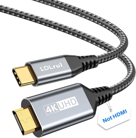 LDLrui Cable unidireccional 4K USB C a Mini HDMI de 1 m, compatible con 4K @60Hz, 2K @120Hz, cable tipo C a Mini HDMI, para Steam Deck, ROG Ally, portátil, MacBook, KYY, ARZOPA, MNN Monitor portátil
