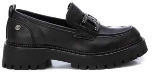 XTI - Mocasines Mujer Negro - Calzado Cómodo y Versátil - Moda Casual - Modelo 14329102 (Talla 39)