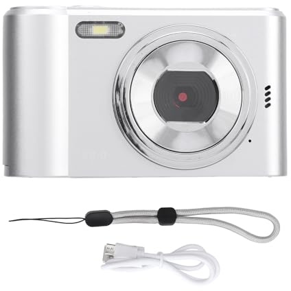 Fotocamera digitale da 2,7 K, zoom digitale 8x, fotocamera Vlog da 48 MP, schermo da 2,4 pollici, luce di riempimento integrata, supporto trasmissione dati USB, autofocus, videocamera compatta da