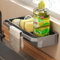 HASA zone Porta Spugne Lavello Cucina con Vaschetta di Scarico, ABS Organizer Lavello Cucina da Appendere con Supporto per Asciugamani, Montaggio a Parete/Appeso per Accessori da Cucina (Grigio)