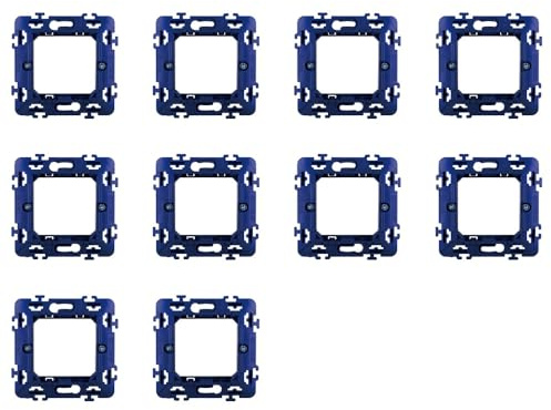 Ixtrima 10 pezzi supporto Compatibile Con Bticino Living Light, supporti scatola 502 503 504 507 (2 posti - 2 moduli)
