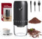 Electric Coffee Bean Grinder, Portable Cordless Burr-Free Coffee Grinder, 40 Adjustable Coarseness Settings, Extra Long Life, USB Rechargeable, for Drip Coffee Maker, French Press Coffee Maker (Black)