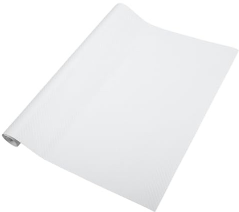 INFINAUTO Film Protection Vinyle Carbone Blanc 1 Pc pour Voiture