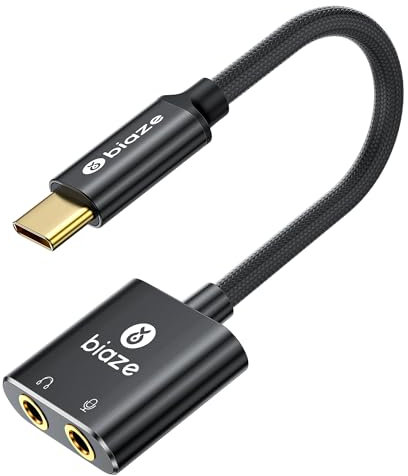 biaze Y25 Carte son USB C vers prise jack 3,5 mm pour Windows Mac Linux PS4 PS5