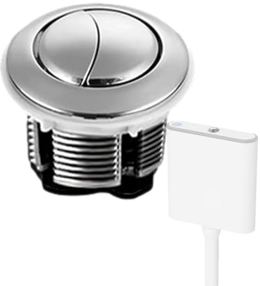 Botón de inodoro doble de acero inoxidable para enjuagar | Botón pulsador flexible con mecanismo de resorte ajustable y ajuste universal | Kit de descarga de repuesto para la mayoría de C