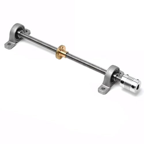 Kit De Vis Mère Verticale T8 For Imprimante 3D, Pas De 2 Mm, Pas De 8 Mm, Tige De 100 À 800 Mm, Écrou En Laiton, Support De Palier KP08 Et Accouplement Flexible.(400mm)