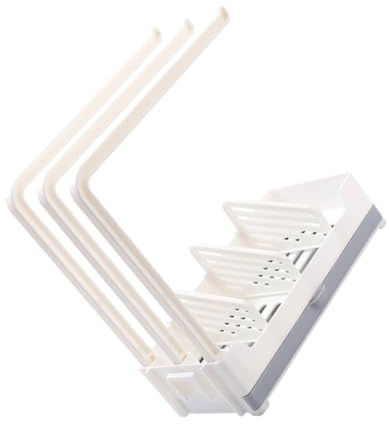 STOBAZA Soporte para Esponjas y Paños de Cocina sin Perforaciones Estante de Almacenamiento con Barras Diseño Elegante y Resistente para Fregadero Color Blanco Gris Organizador de Trapos