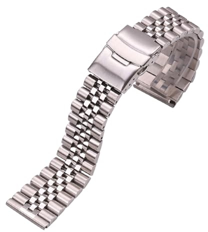FYXT Klockarmband I Rostfritt Stål Kvinnor Män Armband 18 Mm 20 22 24 Silver Klockband Rakt Ände Klocktillbehör(18mm)