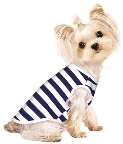 Vestiti per animali domestici con ribes nero viola e bianco a righe, maglietta personalizzata con ribes nero, stampa a strisce viola bianche per cani e gatti di taglia piccola, media e grande