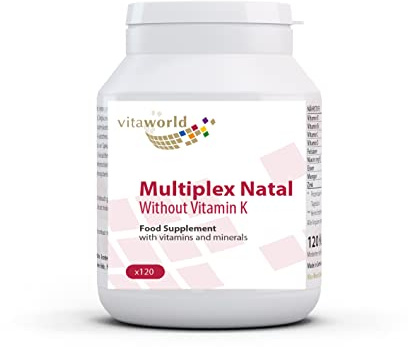 Vita World Multivitamin Without Vitamin K l 120 Capsules l Without Iodine and Without Vitamin K l Vegan