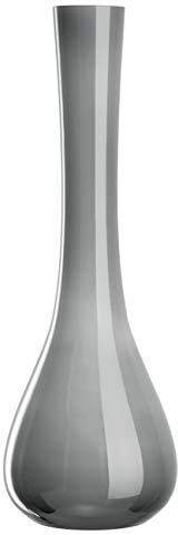 Leonardo Sacchetta Bodenvase, 1 Stück, handgefertigte Solifleurvase in geschwungener Form, moderne Deko-Vase aus grau gefärbtem Glas, Höhe: 60 cm, 035616