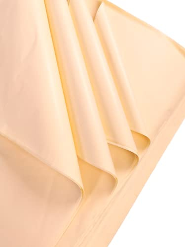 50 fogli carta velina panna, ecologica, ideale per regali, archiviazione, artigianato. 70x50 cm.