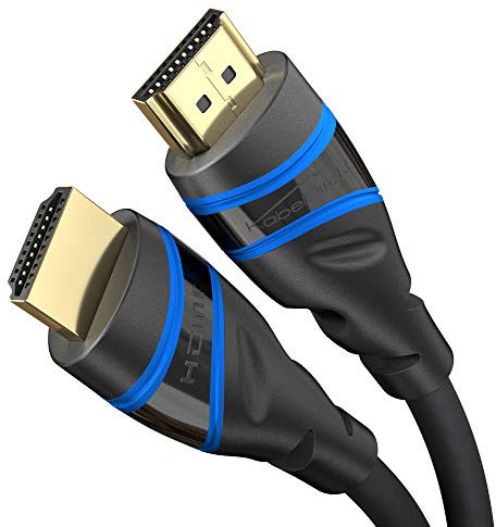KabelDirekt – 10K & 8K HDMI Kabel, HDMI 2.1 b – 5m, erhältlich in 0,5-5m – Zertifiziert, in Deutschland entwickelt (Ultra High Speed Kabel für PC, PS5, Xbox, Monitor und TV – schwarz-blau)