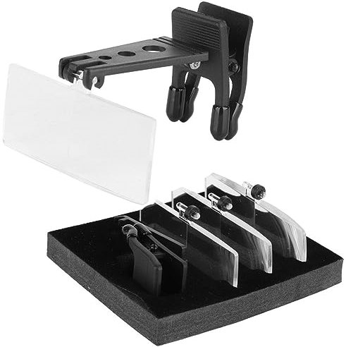 Aufsteckbrille Lupen Kit, 4-Teiliges Brillenlupen-Set 1,5 X 2,5 X 3,5-Fache Vergrößerung, Brillen-Clip-Linsen Lesegeräteaufsatz, Zum Lesen, Schmucklupe, Elektronische Reparatur