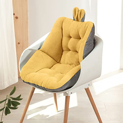 Hppbody Coussin de Siège avec Dossier Coussin Coccyx Anti Escarres Ergonomique pour Soulager Les Maux de Dos Coussins de Chaises Bureau Voiture Coussin Assise Sol (Jaune, 45x45cm)