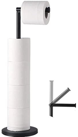 Toilettenpapierhalter Stehend AIQII Klopapierhalter stehend Edelstahl 304 WC Rollenhalter Toilettenpapier Aufbewahrung 17 x 56.5 x 15cm für Badezimmer Lagerung