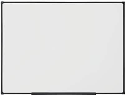 BoardsPlus Economy Magnetisches Whiteboard, 58 x 43 cm mit lackierter, trocken abwischbarer Stahloberfläche und Rahmen aus schwarzer Tech-Legierung