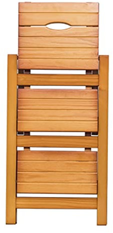 Hamankim 3-Stufen-Hocker aus Holz, Klappleiter, Stühle, tragbare Haushaltsleiter, Hocker, Regal für Küche, Büro, Bibliothek, Mehrzweck-Aufstiegsleitern