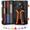 SOMELINE Crimping Tools Set with 9 Types of Ferrules - Ferrule Pliers 0.25-10mm²(AWG 24-8) I Electricians Tools, Crimper, Crimping Pliers, Wire Crimping Tool, Crimping Tool