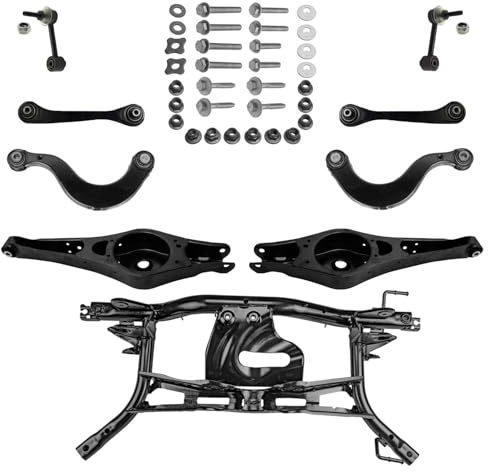 1x Achsträger Federnaufnahme Querlenker Schraube Satz Hinterachse für Audi A3 Cabriolet 8P7 für VW Eos 1F7 1F8 für Golf VI Cabriolet 517