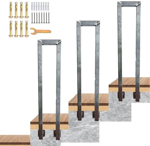 U-Förmige Handlauf Treppe, Schmiedeeiserne Sicherheits Treppenhandlauf, Geländer für Den Innen- und Außenbereich, Absturzsicherungs BrüstungsgeläNder für Treppen ältere Men(Size:H:85cm)