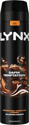 Lynx XXL Dark Temptation 48 hours of odour-busting zinc tech Aerosol Bodyspray deodorant, 250ml (Pack of 5)