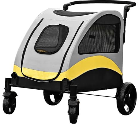 PAHION Hundeanhänger Katzenwagen Boxer 2-in-1 Hundebuggy Fahrradanhänger Groß Volumen 600D Oxford Canvas Klappbar SmartSpace Concept Tragkraft Bis Zu 60 Kg