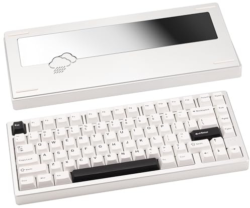 CutiePcs WOBKEY Rainy 75 Aluminum HMX Switch Mechanical Keyboard with Superior Acoustics, Wired, BT, 2.4G wireless Connectivity (Standard - Silver)