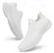 Giniros Zapatillas Slip On Running Hombre Zapatos Deporte Correr Jogging Caminar Bambas Deportivas Hombre Casual Gimnasio Fitness Gym Atlético Trekking Tenis Transpirables Sneakers, Blanco 46EU