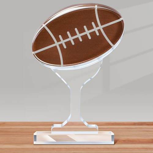 Moucuny Trofeo di calcio americano, premio fantasy di calcio, premio ricordo acrilico allenatore regalo sport partita premio trofeo per membro della squadra di calcio atleta appassionato regalo premio