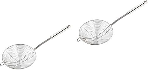 Cabilock 2st Skimmer Zum Servieren Von Speisen Küchenutensilien Siebpfanne Sieb Skimmer Pfanne Kochlöffel Braten Netzsieb Schaumlöffel Küchensieb Speiseknödel Nudelsieb Lebensmittelsiebe