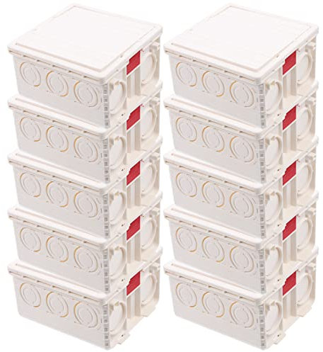 Angoily 10sets Scatola Nascosta Per Prese Muro Tipo Scatola Di Montaggio Nascosta Per Prese Di Giunzione Per Muro Facile Installazione e Fissaggio Stabile Adatto Per Cavi Di Diverse Dimens