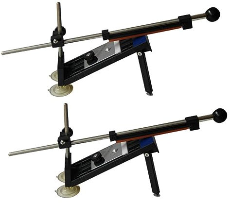 SHOWERORO 2ensemble Aiguiseur De Couteaux Professionnel à Angle Fixe Avec Pierres à Aiguiser Kit Complet Outils De Cuisine Pour Affûtage Des Lames
