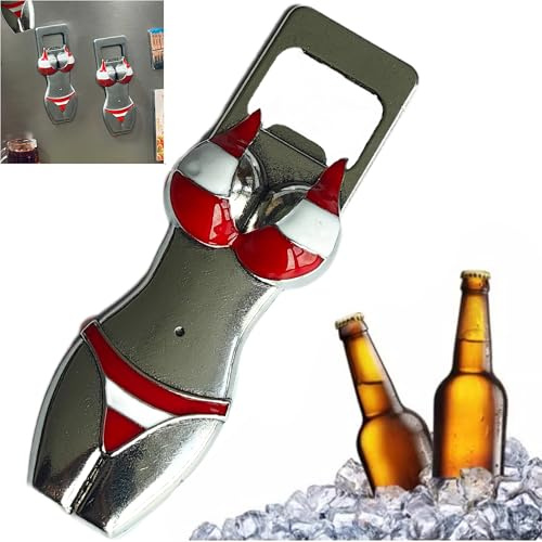 Syiyunran Décapsuleur Personnalisé - 1 pièce, Alliage, 10x3 cm, Idée Bikini Créatif Ouvreur de Bouteille Bière Portable, Cadeau Saint Valentin, Noël, D'anniversaire pour Homme