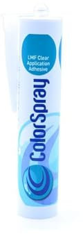 Colorspray Clear Adhesive and Sealant for Tempered Glass Kitchen Splashbacks, 6mm Toughened Heat-Resistant Glass for Cookers, Solvent-Free 310ml