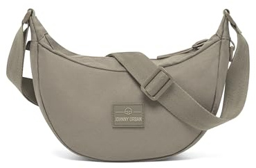 Johnny Urban Bolso Bandolera Mujer Hombres Gris - Ally Small - Half Moon Bag - Bolso Riñonera de Media Luna - Bolso Pequeño Redondo con Correa Ajustable - Repelente al Agua