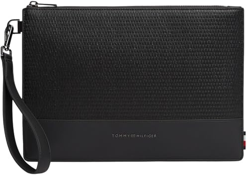 Tommy Hilfiger Herren Pouch Tasche Woven Pouch Gewebt, Schwarz (Black), Einheitsgröße