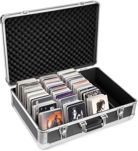 CD Storage Holds 120 CD's Carry Storage Case Aluminium Portable Media Storages with Handles and Lock for Albums Games Music