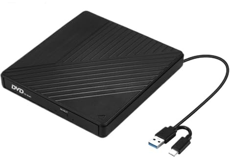 TRDEWR Graveur De DVD/CD Mobile Externe Universel USB3.0/Type-C Lecteur De DVD Externe Port Hdmi 1080p