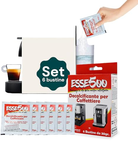 Avilia - Decalcificante Macchina Caffè in Bustine 30g, Polvere Universale, Facile da Dosare, Ideale per Pulizia Profonda e Aroma Sempre Puro (6 bustine)