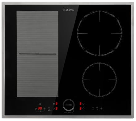 Klarstein Induction Hob, 7000W Electric Hob Induction Cooker, 4 Ring Electric Pan Built-In Table Top Cookers w/ 4 Hobs, Touch Control, Heater Cooktops, Hot Plates for Cooking