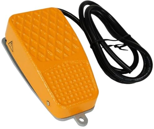 1 x pedalströmbrytare i aluminium, 250 VCA 10 A, momentan strömförsörjningspedal, 15 cm, halkfria pedalverktygstillbehör