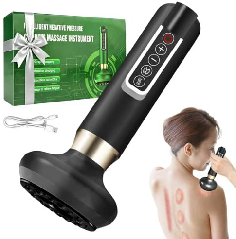Masajeador anticelulitis, 12 programas y 4 modos, Gua Sha Dispositivo para uso doméstico, anticelulitis, potente, masajeador, ventosa, eléctrica, anticelulitis, escultura